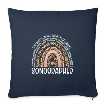 Sonographer Sonography Ultrasound diagnostician - Sofa pillowcase 17,3'' x 17,3'' (45 x 45 cm) - navy - Front