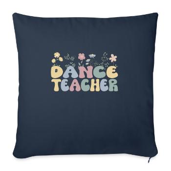 Reconnaissance de professeur de danse Cours de danse - Housse de coussin décorative 45 x 45 cm - bleu marine - Devant