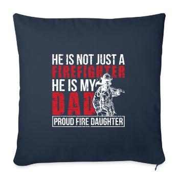 Proud Firefighter Daughter Firefighter Daughter - Sofa pillowcase 17,3'' x 17,3'' (45 x 45 cm) - navy - Front