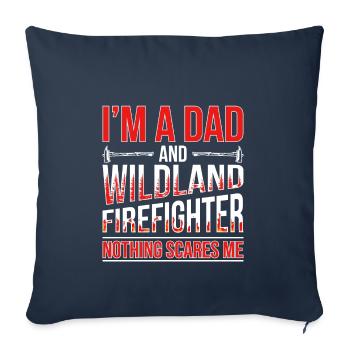 Wildland-Feurewehrler Wildland Firefighter Papa - Sofa pillowcase 17,3'' x 17,3'' (45 x 45 cm) - navy - Front