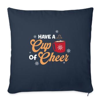 Cadeaux de Noël Noël - Housse de coussin décorative 45 x 45 cm - bleu marine - Devant