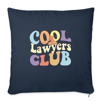 Cool Lawyers Club Attorney Squad Law School - Housse de coussin décorative 45 x 45 cm - bleu marine - Devant