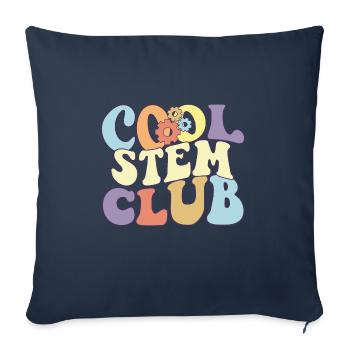 Cool STEM Club J’aime les mathématiques Fier enseignant de STIM - Housse de coussin décorative 45 x 45 cm - bleu marine - Devant