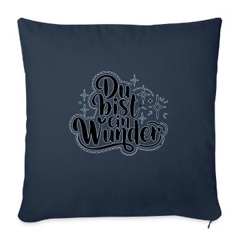 Du bist ein Wunder - Sofakissenbezug 45 x 45 cm - Navy - Vorne