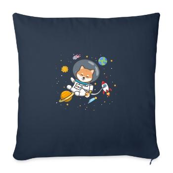 Shiba Inu - Sofa pillowcase 17,3'' x 17,3'' (45 x 45 cm) - navy - Front