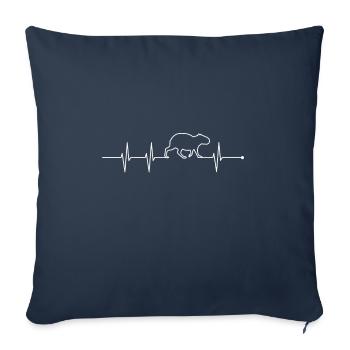 Capybara - Sofa pillowcase 17,3'' x 17,3'' (45 x 45 cm) - navy - Front