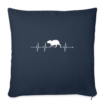 Capybara - Sofa pillowcase 17,3'' x 17,3'' (45 x 45 cm) - navy - Front