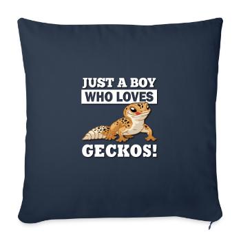 Leopard Gecko - Sofa pillowcase 17,3'' x 17,3'' (45 x 45 cm) - navy - Front
