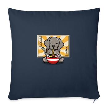 Weimaraner - Housse de coussin décorative 45 x 45 cm - bleu marine - Devant