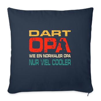 Dart Opa Wie Ein Normaler Opa Nur Viel Cooler - Sofakissenbezug 45 x 45 cm - Navy - Vorne