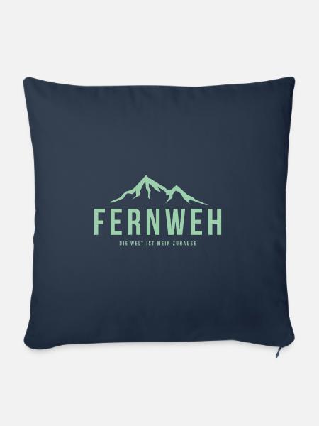 Fernweh - Sofakissenbezug 45 x 45 cm - Navy
