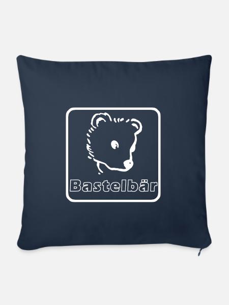 Bastelbär hellesDesign - Sofakissenbezug 45 x 45 cm - Navy