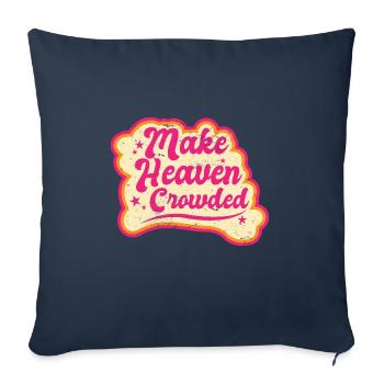 Faites du ciel une Écriture biblique bondée Jésus - Housse de coussin décorative 45 x 45 cm - bleu marine - Devant