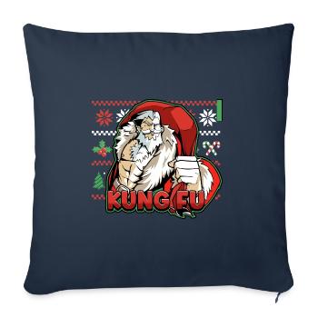 Kung Fu Santa Ugly Cristmas Design for a Martial - Sofa pillowcase 17,3'' x 17,3'' (45 x 45 cm) - navy - Front