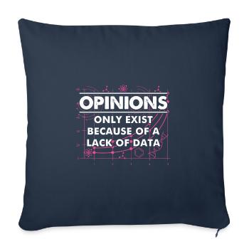 Data Science Absence de - Housse de coussin décorative 45 x 45 cm - bleu marine - Devant