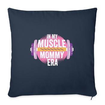 Dans mon Muscle Mommy Era Fête des Mères Personnel - Housse de coussin décorative 45 x 45 cm - bleu marine - Devant