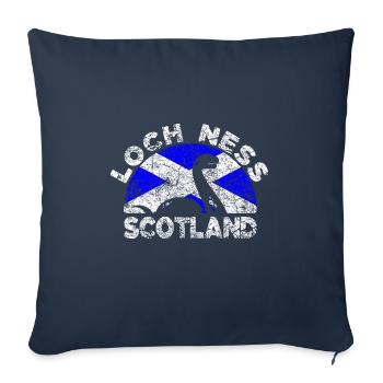 Distressed Loch Ness Monster Scotland Flag - Sofa pillowcase 17,3'' x 17,3'' (45 x 45 cm) - navy - Front