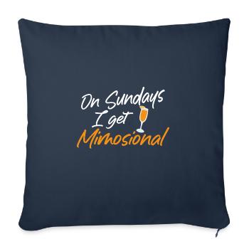 On Sunday I Get Mimosional Brunch Shirt - Sofakissenbezug 45 x 45 cm - Navy - Vorne
