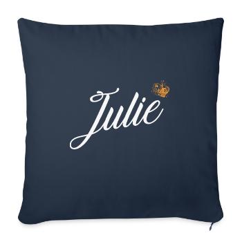 Julie Nom pour les femmes Enfants Bambins - Julie Last - Housse de coussin décorative 45 x 45 cm - bleu marine - Devant