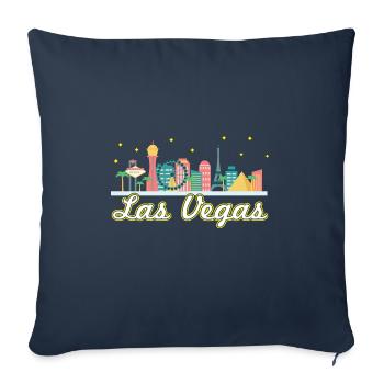 Las Vegas Strip - Sofa pillowcase 17,3'' x 17,3'' (45 x 45 cm) - navy - Front