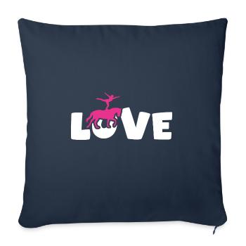 Loves Horse Vaulting Gift - Sofa pillowcase 17,3'' x 17,3'' (45 x 45 cm) - navy - Front