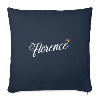 Florence Name for Women Kids Toddlers - Florence - Sofa pillowcase 17,3'' x 17,3'' (45 x 45 cm) - navy - Front