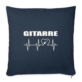Gitarre - Sofakissenbezug 45 x 45 cm - Navy - Vorne