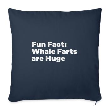 Whale Farts are Huge Funny Animal Pun Humor - Sofa pillowcase 17,3'' x 17,3'' (45 x 45 cm) - navy - Front