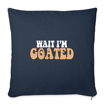 Funny Internet Meme Wait I'm Goated Sports - Sofa pillowcase 17,3'' x 17,3'' (45 x 45 cm) - navy - Front