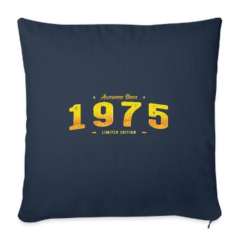 Génial depuis 1975 - 50e anniversaire Édition limitée - Housse de coussin décorative 45 x 45 cm - bleu marine - Devant