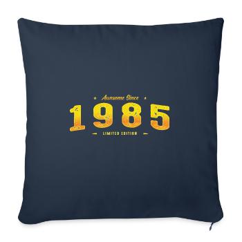 Génial depuis 1985 - 40e anniversaire Édition limitée - Housse de coussin décorative 45 x 45 cm - bleu marine - Devant