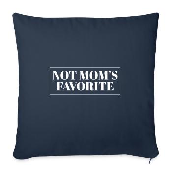 Pas l’enfant préféré de maman Fils Fille Frère ou sœur - Housse de coussin décorative 45 x 45 cm - bleu marine - Devant