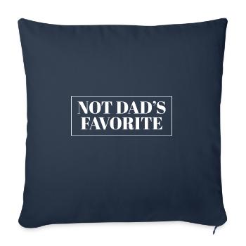 Pas l’enfant préféré de papa Fils Fille Frère ou sœur - Housse de coussin décorative 45 x 45 cm - bleu marine - Devant