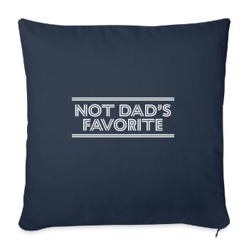 Pas l’enfant préféré de papa Fils Fille Frère ou sœur - Housse de coussin décorative 45 x 45 cm - bleu marine - Devant