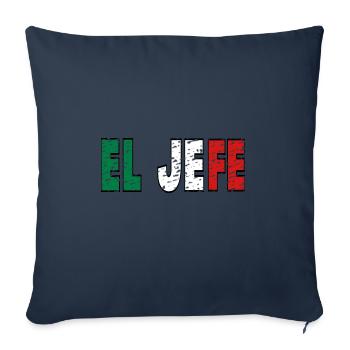 El Jefe Unique Bold Statement Piece - Sofa pillowcase 17,3'' x 17,3'' (45 x 45 cm) - navy - Front