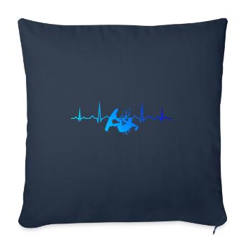 Kitesurf Kitesurfer Kite Kite Kiting Women Men - Sofa pillowcase 17,3'' x 17,3'' (45 x 45 cm) - navy - Front
