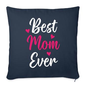 Meilleure maman de tous les temps - Housse de coussin décorative 45 x 45 cm - bleu marine - Devant