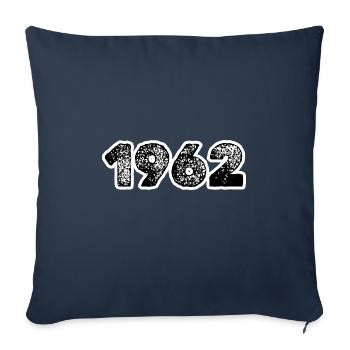 Born in 1962 - Sofa pillowcase 17,3'' x 17,3'' (45 x 45 cm) - navy - Front