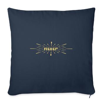 Liberté - Housse de coussin décorative 45 x 45 cm - bleu marine - Devant