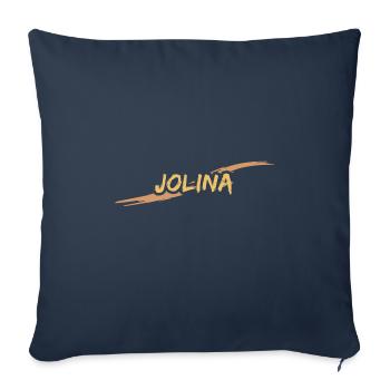 Geschenk für Jolina - Sofakissenbezug 45 x 45 cm - Navy - Vorne