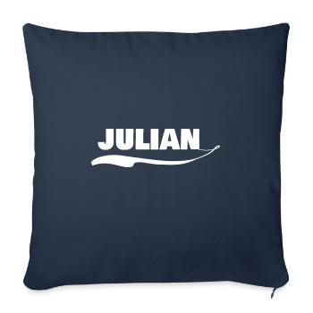 Gift for Julian - Sofa pillowcase 17,3'' x 17,3'' (45 x 45 cm) - navy - Front