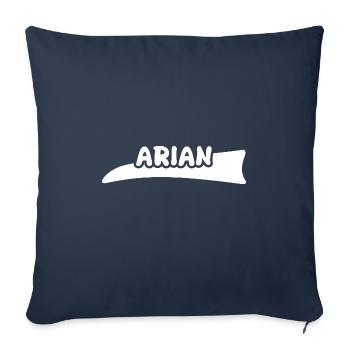 Arien - Housse de coussin décorative 45 x 45 cm - bleu marine - Devant