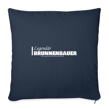 Profession Brunnenbauer - Housse de coussin décorative 45 x 45 cm - bleu marine - Devant