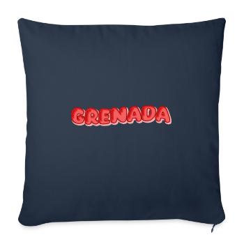 Vacances Grenade - Housse de coussin décorative 45 x 45 cm - bleu marine - Devant