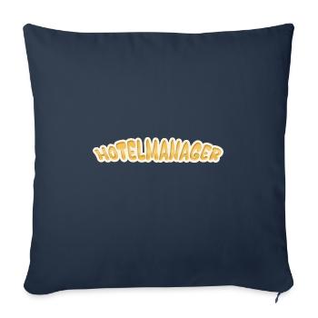 Emploi Directeur d’hôtel - Housse de coussin décorative 45 x 45 cm - bleu marine - Devant
