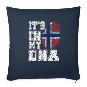 DNA Norway T-shirt - Housse de coussin décorative 45 x 45 cm - bleu marine - Devant