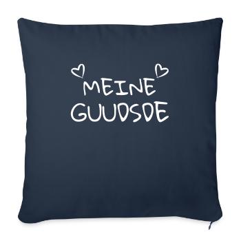 sächsischer Spruch Partnerlook lustiger Dialekt - Sofakissenbezug 45 x 45 cm - Navy - Vorne