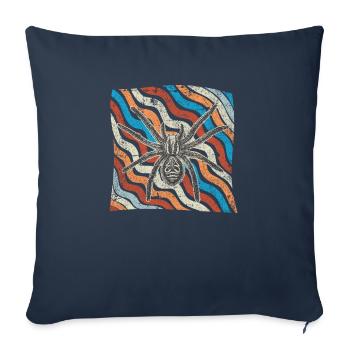 spider - Sofa pillowcase 17,3'' x 17,3'' (45 x 45 cm) - navy - Front