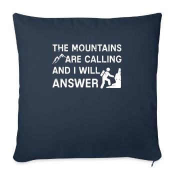 Alpinisme - Housse de coussin décorative 45 x 45 cm - bleu marine - Devant