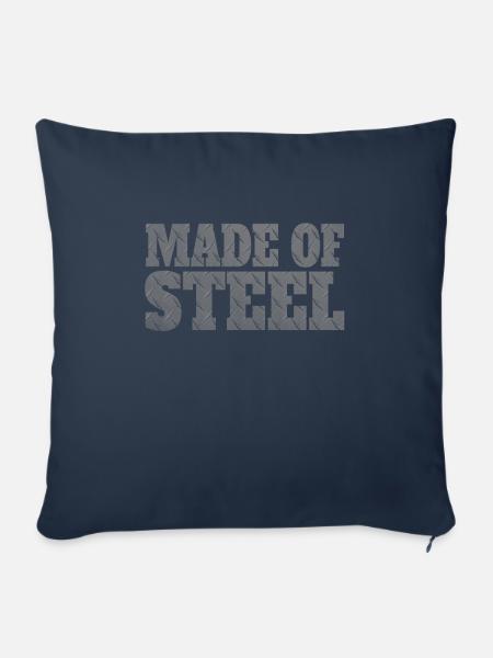 Aus Stahl - Sofakissenbezug 45 x 45 cm - Navy